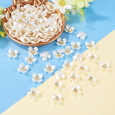 80Pcs Resin Bead Caps KY-TADJ0001-11-1