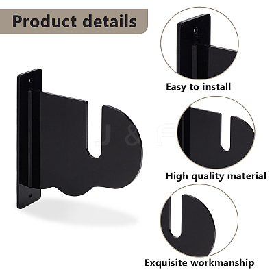 Acrylic Wall Skateboarding Display Hanger Racks ODIS-WH0061-78-1