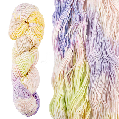 1 Skein Gradient Segment Dyed 80% Wool 20% Acrylic Blended Yarn OCOR-TA0003-02E-1