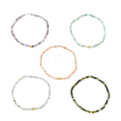 Natural Gemstone Beaded Stretch Bracelets for Women Men BJEW-JB14131-1