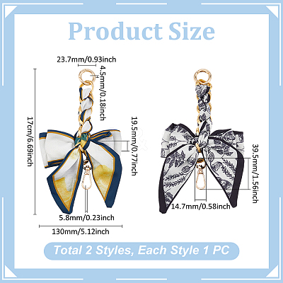2Pcs 2 Colors Alloy Handbag Chain Straps FIND-UN0016-44-1