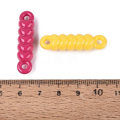 Dyed & Heated Acrylic Connector Charms OACR-N162-16-1