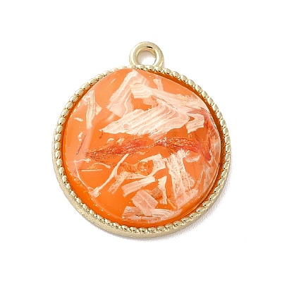 Resin Shell Pendants RESI-D054-02LG-04-1