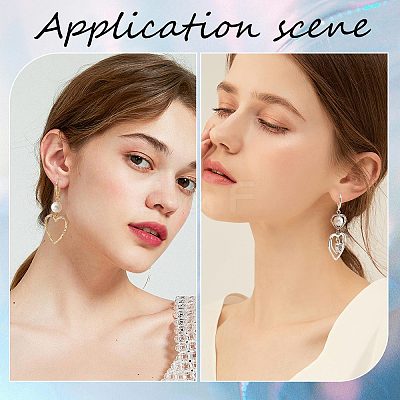 60Pcs 2 Colors Brass Leverback Earring Findings KK-CN0002-36-1