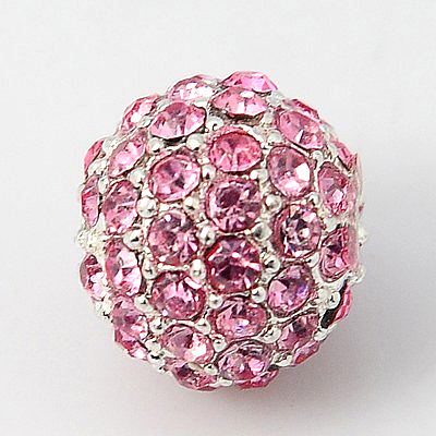 Alloy Rhinestone Beads RB-A034-10mm-A27S-1