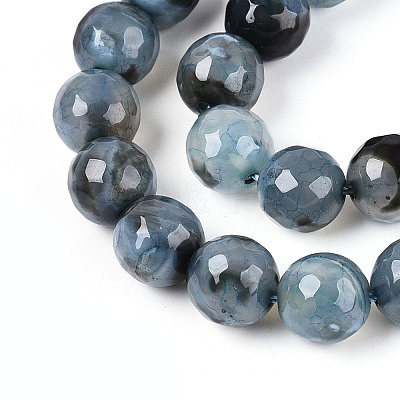 Dyed & Heated Natural Fire Crackle Agate Beads Strands G-N359-01B-03-1