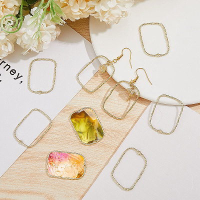 100Pcs Alloy Open Back Bezel Pendants FIND-CA0008-64-1