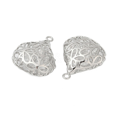 Brass with Clear Cubic Zirconia Pendants KK-G532-22P-1