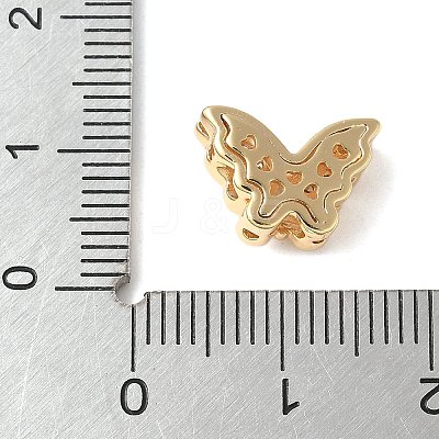 Brass Micro Pave Cubic Zirconia Beads X-KK-A253-10G-1