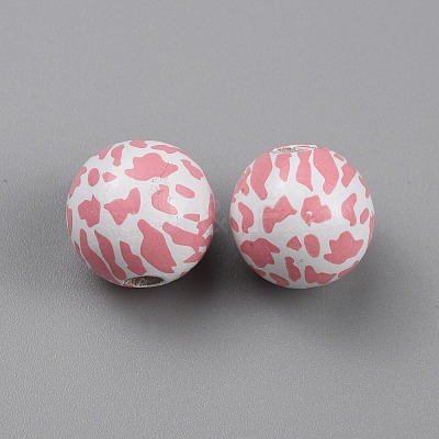 Printed Wood Beads WOOD-SZC0001-07C-1