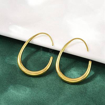 304 Stainless Steel Teardrop Dangle Earrings EJEW-S272-05G-1