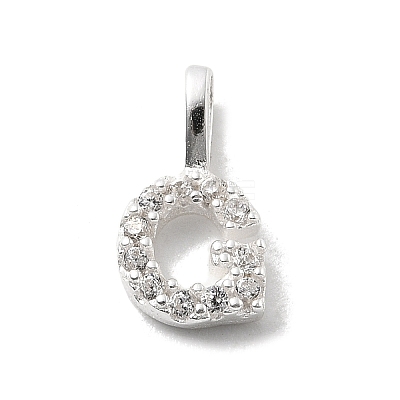 925 Sterling Silver with Cubic Zirconia Charms STER-Q004-01G-S-1