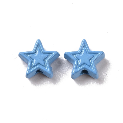 Spray Painted Alloy Beads PALLOY-K001-02F-1