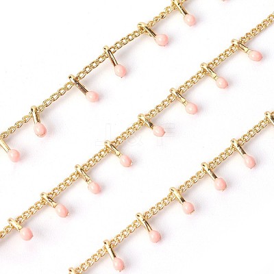 3.28 Feet Handmade Enamel Beaded Chains X-CHC-P007-D05-1