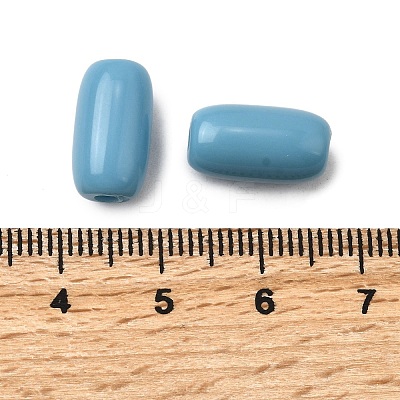 Opaque Acrylic Beads OACR-WH0055-01D-1