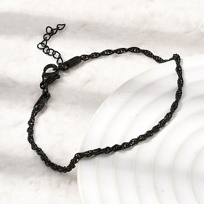304 Stainless Steel Rope Chain Bracelets for Women BJEW-P395-01EB-1