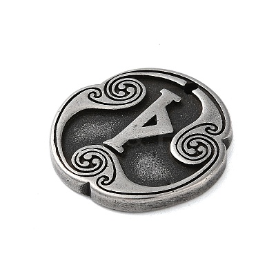 Rune Letters Alloy Pendants PALLOY-S193-01AS-03-1