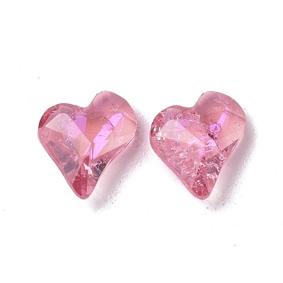 Crackle Moonlight Style Glass Rhinestone Cabochons RGLA-J017-A-IO-1