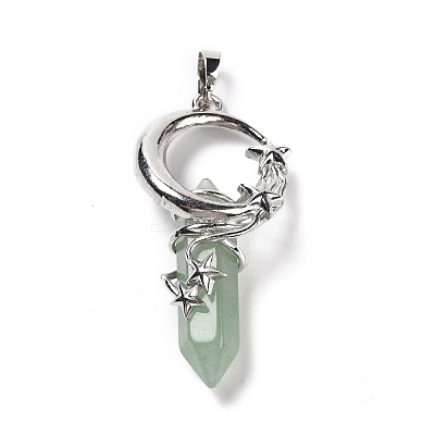 Natural Green Aventurine Pointed Pendants G-I0322-03P-07-1