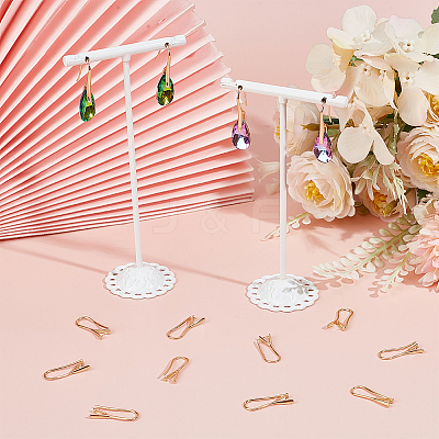30Pcs Rack Plating Brass Earring Hooks KK-BBC0014-11-1