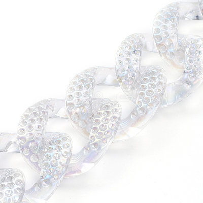 Handmade Transparent Acrylic Curb Chains AJEW-JB00570-1