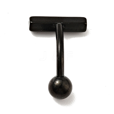 304 Stainless Steel T-Shaped Curved Barbell AJEW-G041-04EB-1