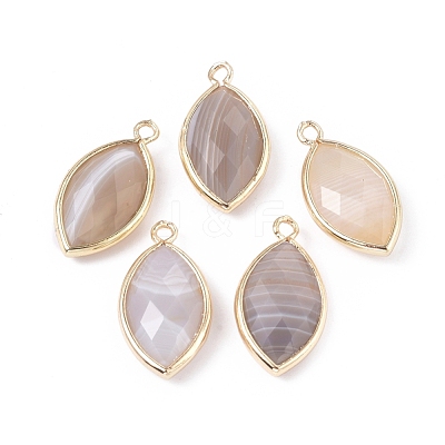 Natural Botswana Agate Pendants X-G-L514-023E-1