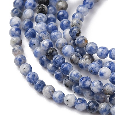 Natural Blue Spot Jasper Beads Strands G-Z116-A02-3mm-1