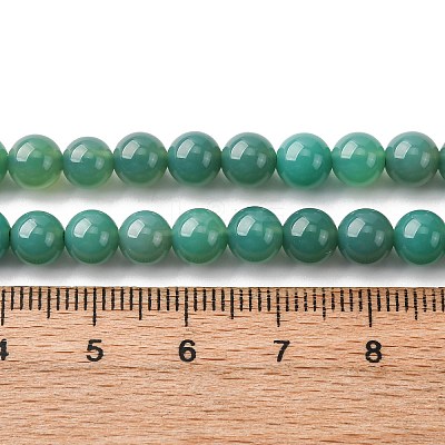 Natural Green Onyx Agate(Dyed & Heated) Beads Strands G-K393-A03-6mm-1