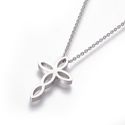 Non-Tarnish 304 Stainless Steel Pendant Necklaces NJEW-F264-04P-1