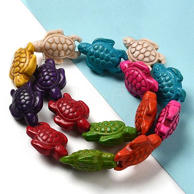Dyed Synthetic Turquoise Beads Strands X-G-G024-01-1