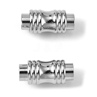 Tarnish Resistant 304 Stainless Steel Magnetic Clasps with Glue-in Ends STAS-E049-7-1