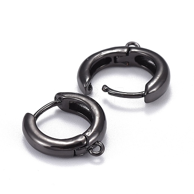 Brass Hoop Earrings EJEW-K083-33B-1