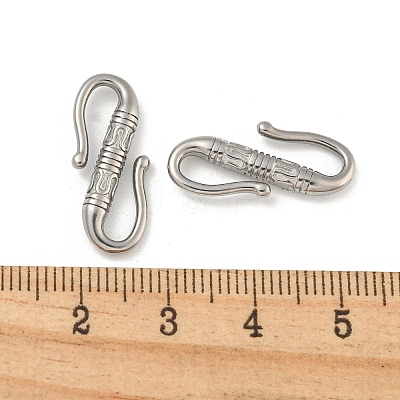 Non-Tarnish 304 Stainless Steel S-Hook Clasps STAS-N103-113P-1