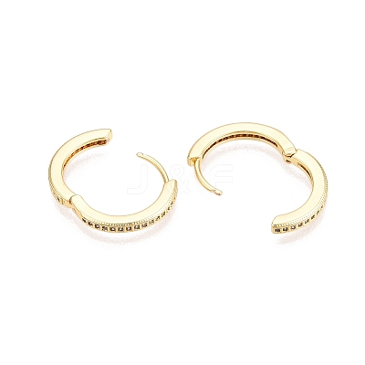 Brass Micro Pave Cubic Zirconia Hoop Earrings for Women EJEW-N054-57G-1
