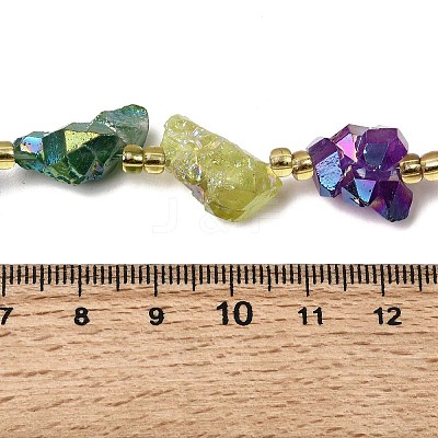 Electroplated Raw Rough Natural Amethyst Beads Strands G-Z131-J02-10-1