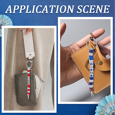Independence Day DIY Keychain Making Kits DIY-BM0001-35-1