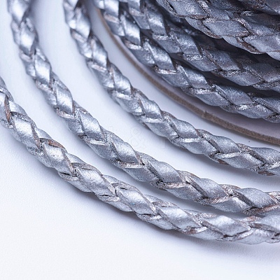 Round Braided Cowhide Cords WL-L009-01M-1