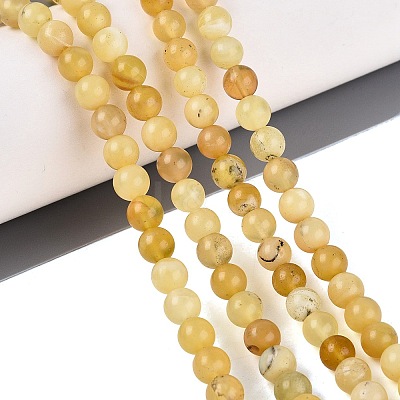 Natural Yellow Opal Beads Strands G-Q616-05A-1