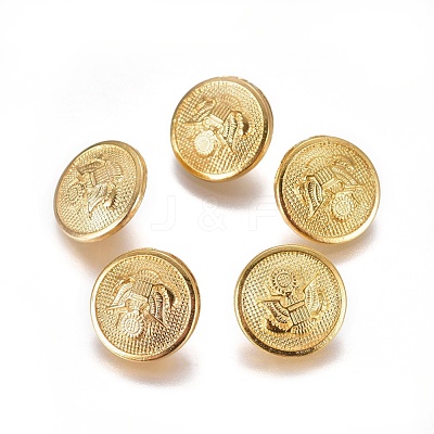 Alloy Shank Buttons BUTT-WH0014-09B-1