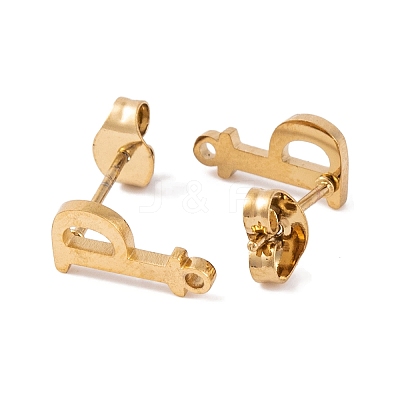 Ion Plating(IP) 304 Stainless Steel Stud Earrings FIND-Q103-01P-G-1