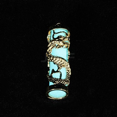 Synthetic Luminous Stone Column Pendants FIND-C058-01G-01-1