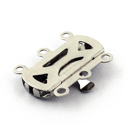 Tarnish Resistant 304 Stainless Steel Box Clasps STAS-Q194-26-1