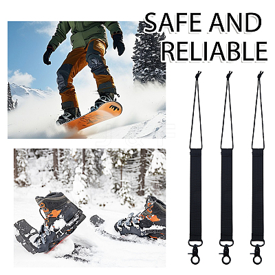 6Pcs Imitation Nylon with Alloy Ski Board Strap AJEW-HS0001-36-1