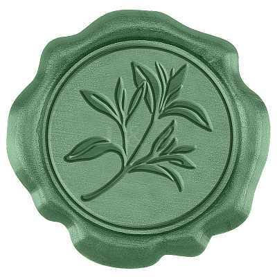 50Pcs Adhesive Wax Seal Stickers DIY-CA0006-16O-1