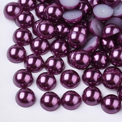 ABS Plastic Imitation Pearl Cabochons SACR-S738-8mm-Z47-1