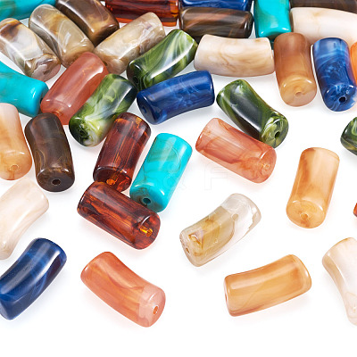 45Pcs 9 Colors Acrylic Imitation Gemstone Beads MACR-TA0002-93-1
