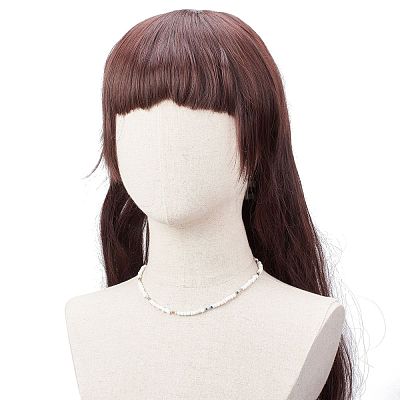 Glass Seed Beaded Necklace for Women NJEW-JN03933-1