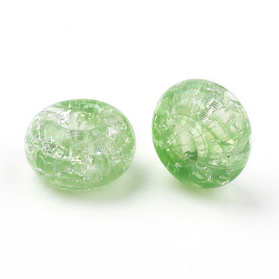 Transparent Crackle Acrylic Beads MACR-E025-30I-1