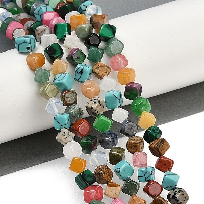 Natural & Synthetic Mixed Gemstone Beads Strands G-A257-A20-01-1